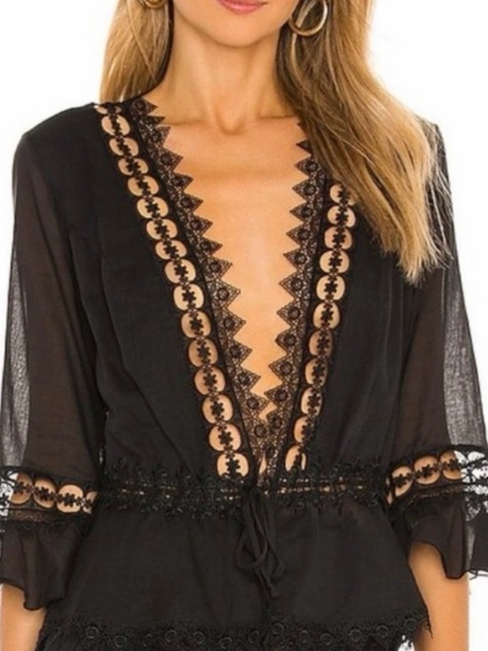 Charo Ruiz Tops - Charo Ruiz Ibiza Edda Top in Black, Size S